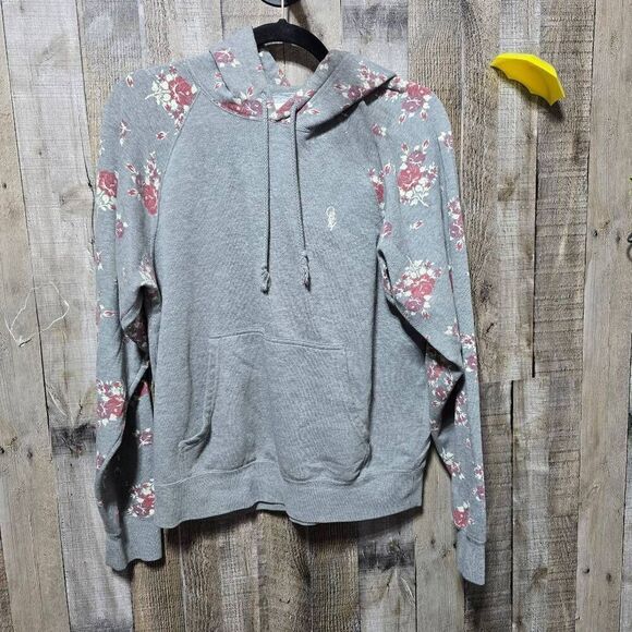 5/$25 Obey Propoganda Grey Floral Hoodie - Picture 2 of 7